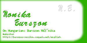 monika burszon business card